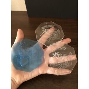 Vintage Life Savers Candy Christmas Ornament 1 Rare Blue Acrylic Lot Of 3